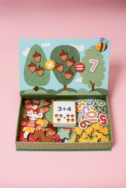 Magnētiskā matemātikas spēle, Magnetic Math Game Box, Tutu Family, Ražots Latvijā, Dāvanas bērniem
