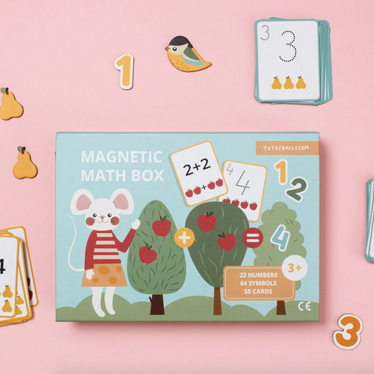 Magnētiskā matemātikas spēle, Magnetic Math Game Box, Tutu Family, Ražots Latvijā, Dāvanas bērniem