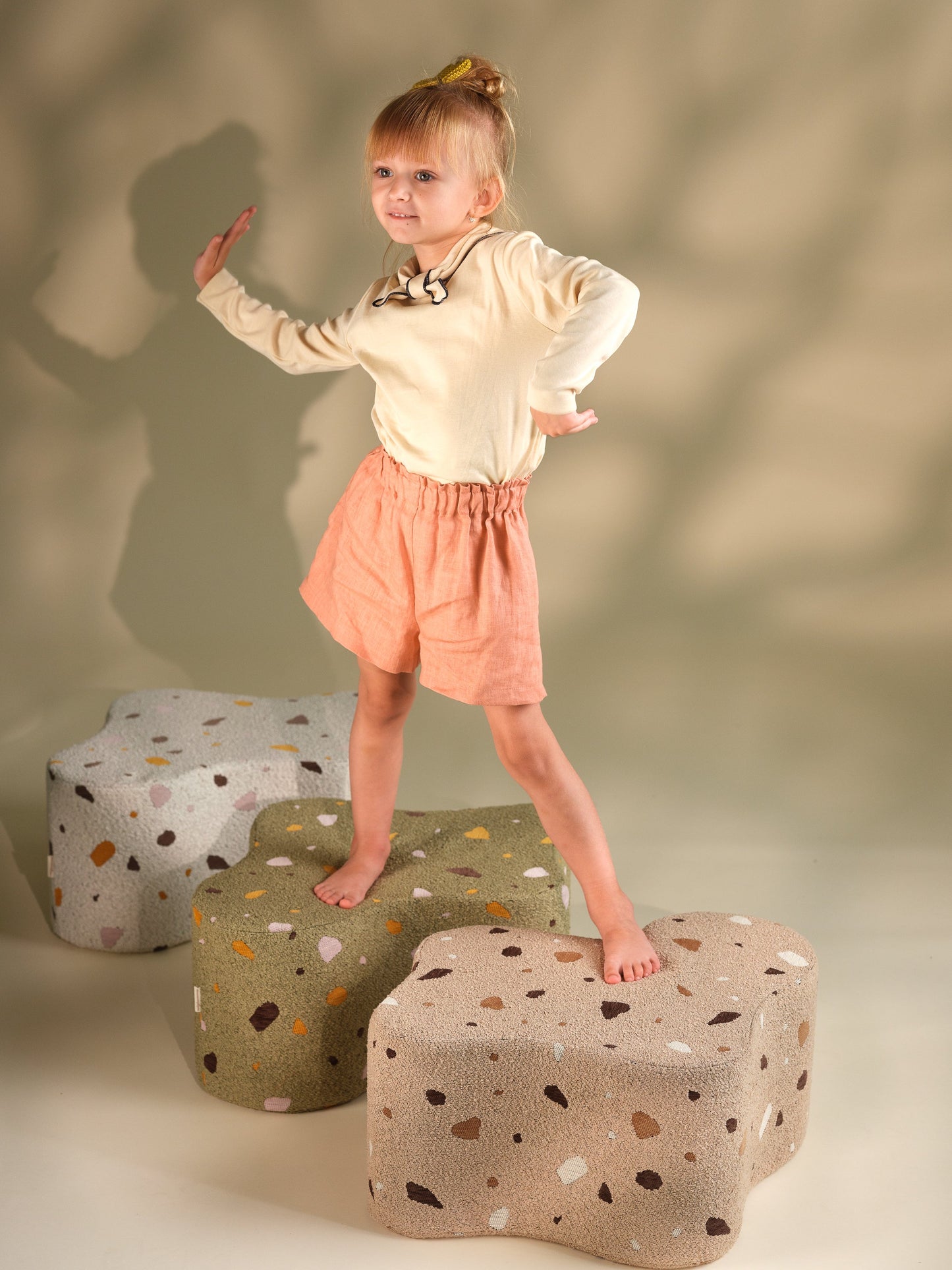 Puffe Terrazzo Marble Cloud Puffe, Wigiwama