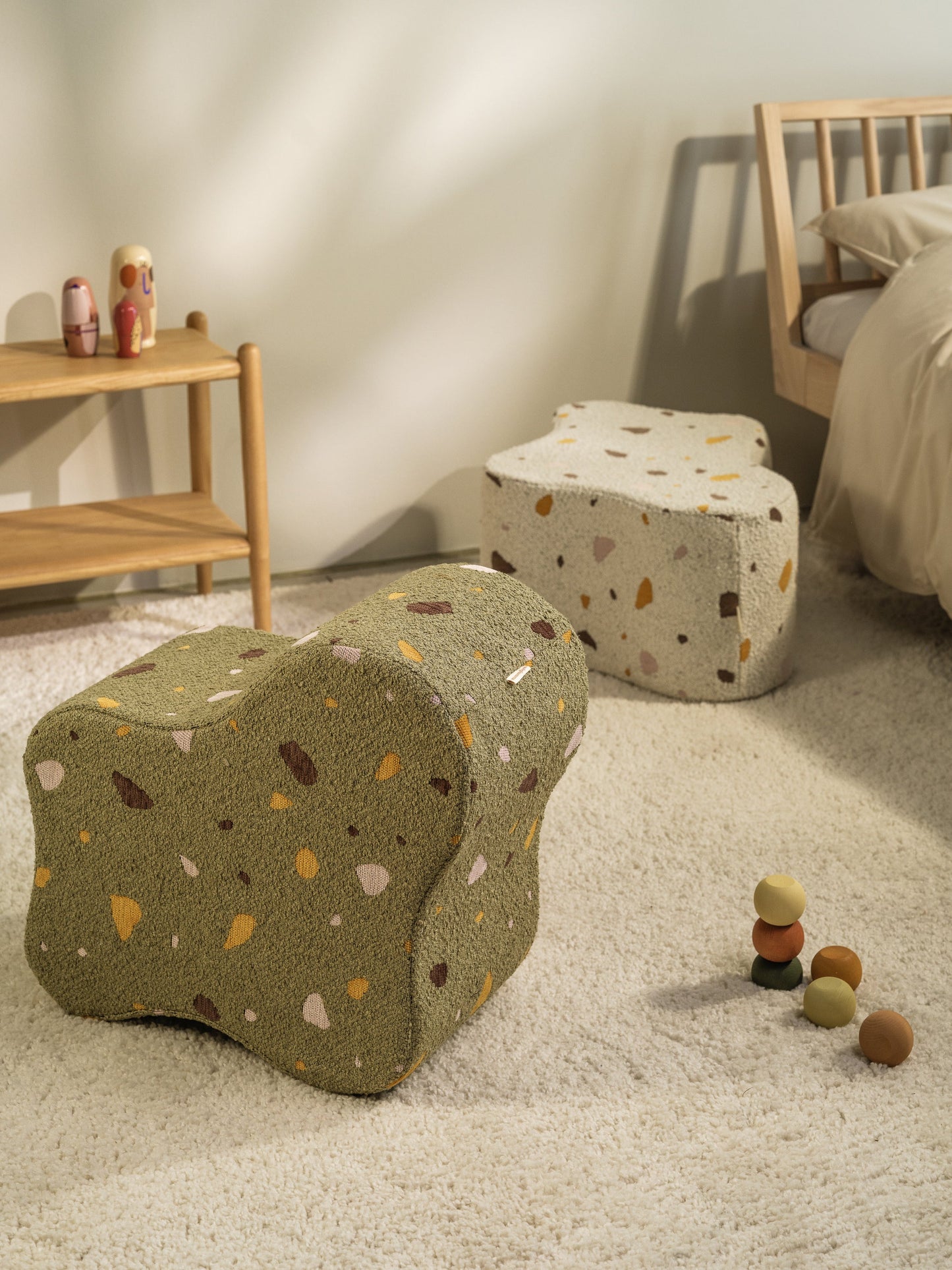 Pufs Terrazzo Moss Cloud Pouffe, Wigiwama