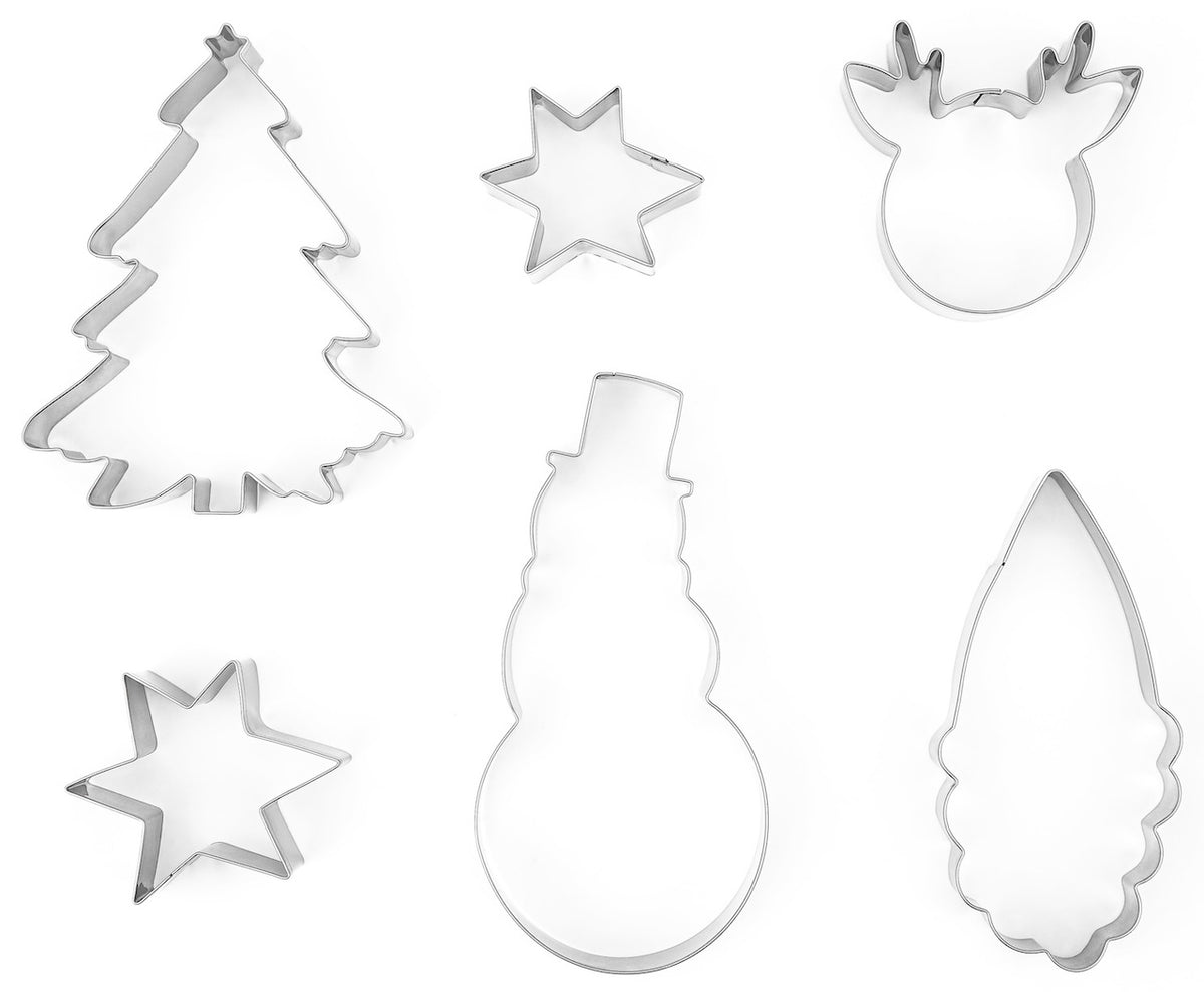 Ziemassvētku piparkūku formiņas, Gingerbread Cutters Merry Christmas, WYK1, Party Deco