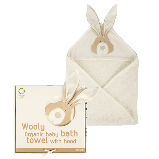 Bērnu dvielis ar kapuci Zaķis, Bath Towel with Hood, Bunny, 75x120cm, Wooly Organic, WO208