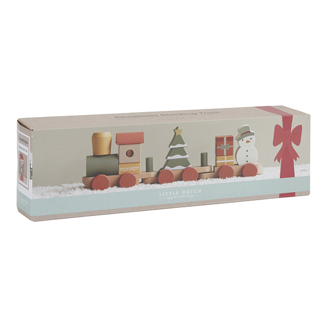 Ziemassvētku koka vilciens, Christmas Stacking Train, Little Dutch. LD4861