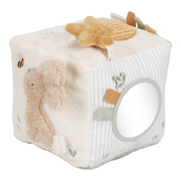 Mīkstais aktivitāšu kubs Newborn Naturals, Soft Activity Cube, Little Dutch