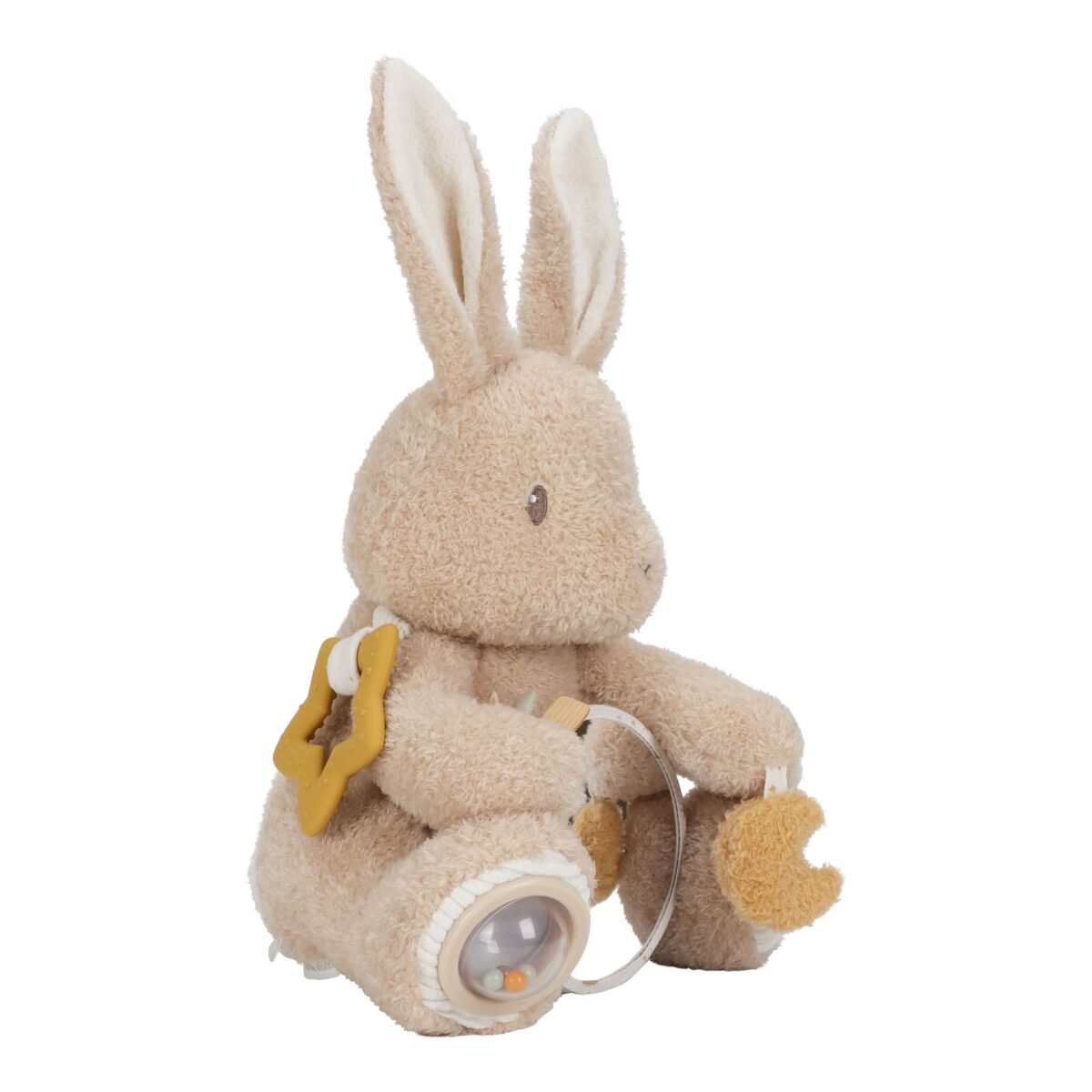 Aktivitāšu rotaļlieta Zaķis - Newborn Naturals, Activity Cuddle Toy Baby Bunny, Little Dutch