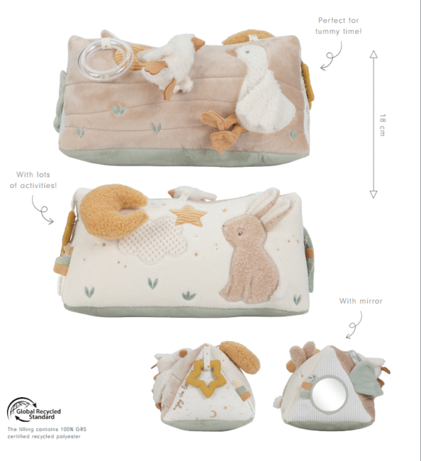 Mīkstais aktivitāšu trīsstūris Newborn Naturals, Activity Triangle, Little Dutch