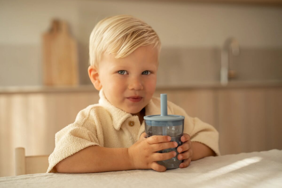 Puodelis su šiaudeliu, Vaikiška stiklinė su šiaudeliu „Miško draugai“, „Little Dutch“