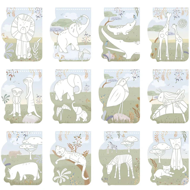 Krāsojamā grāmata Lion Safari Friends, Coloring Book, Little Dutch, Artikuls: BT126907