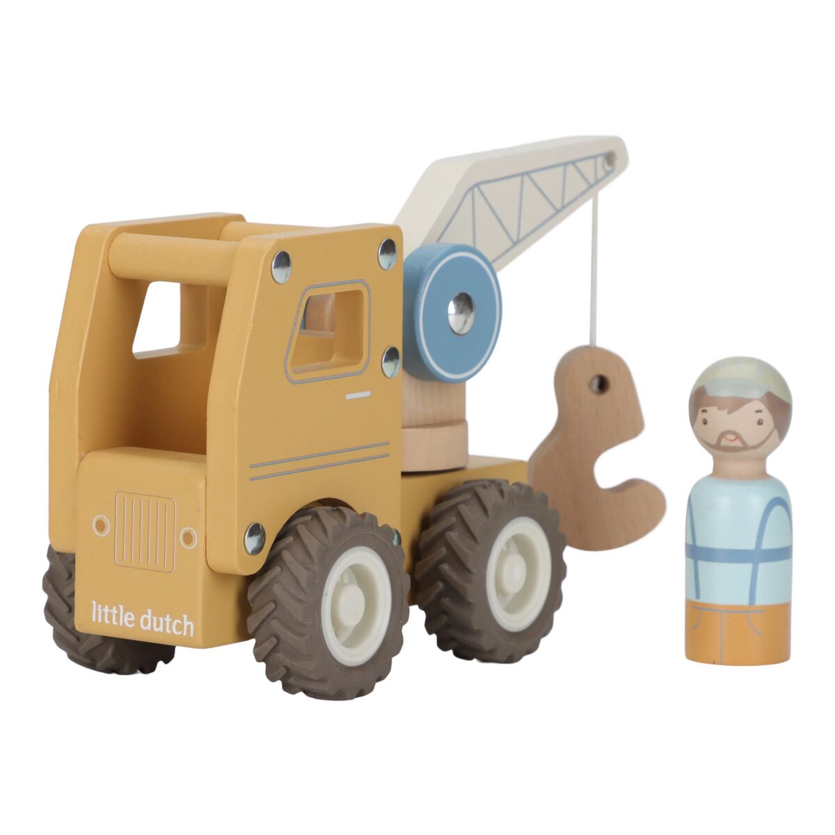 Koka autoceltnis, Crane, Little Dutch, koka rotaļlietas puišiem