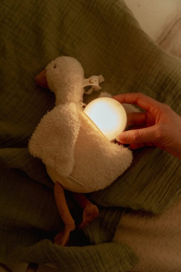 Miega rotaļlieta Cuddle Goose Light & Sound ar gaismu un skaņu, Little Dutch