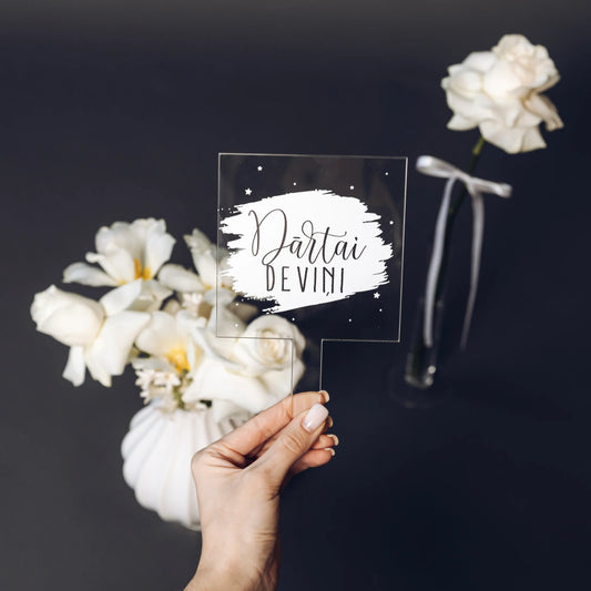 Personalizēts bērna dzimšanas dienas kūkas dekors - toperis (četrstūra forma)