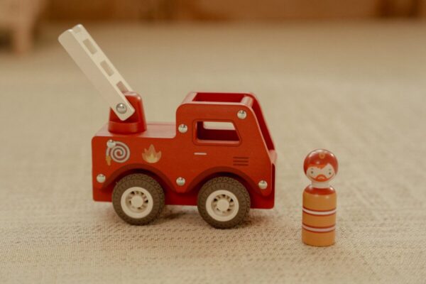Koka ugunsdzēsēju auto, Wooden Fire Truck, Little Dutch