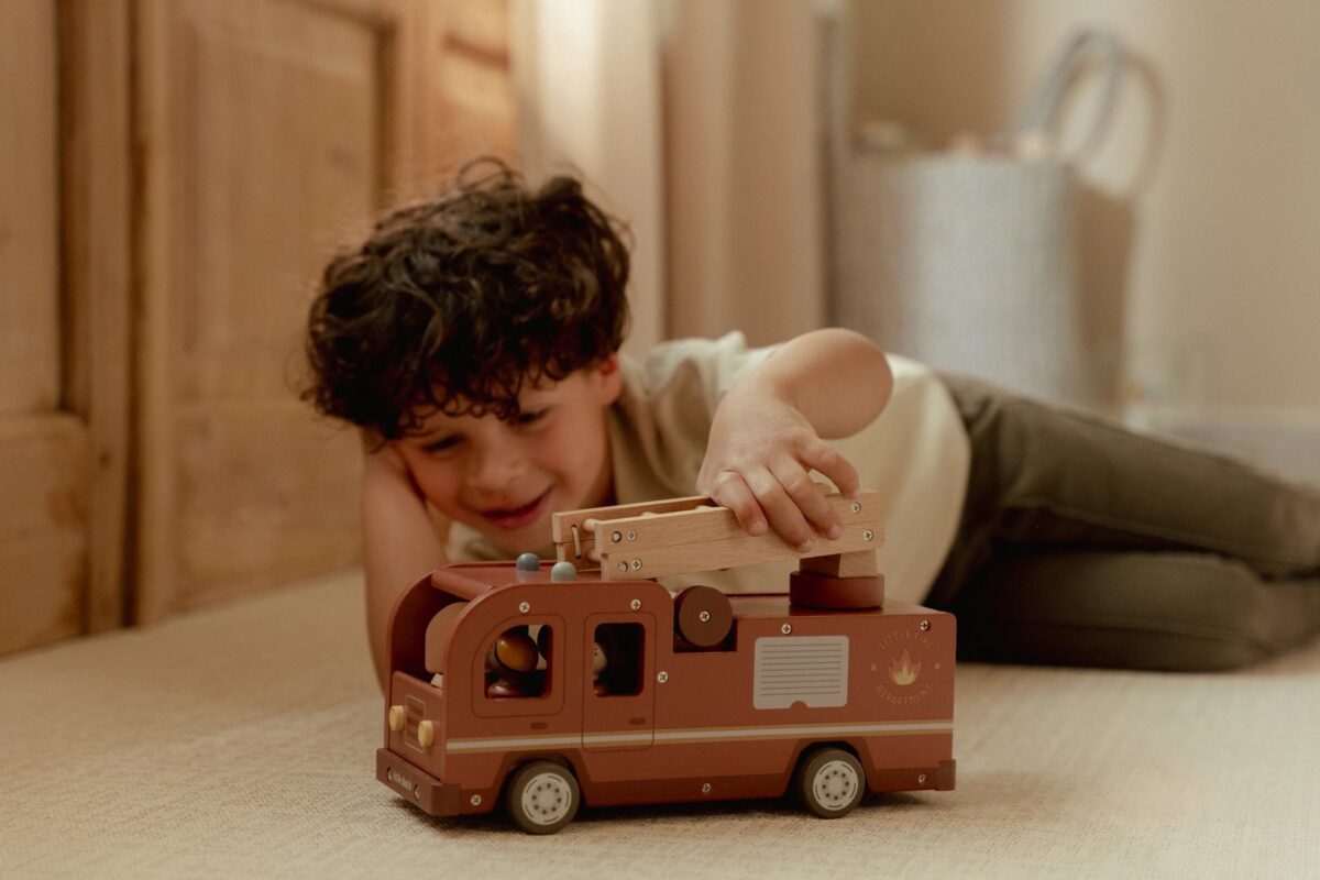 Koka Ugunsdzēsēja auto komplekts, Fire Truck Set, Little Dutch
