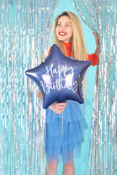 Folija balons Happy Birthday - pildāms ar hēliju, 40cm, FB93-074
