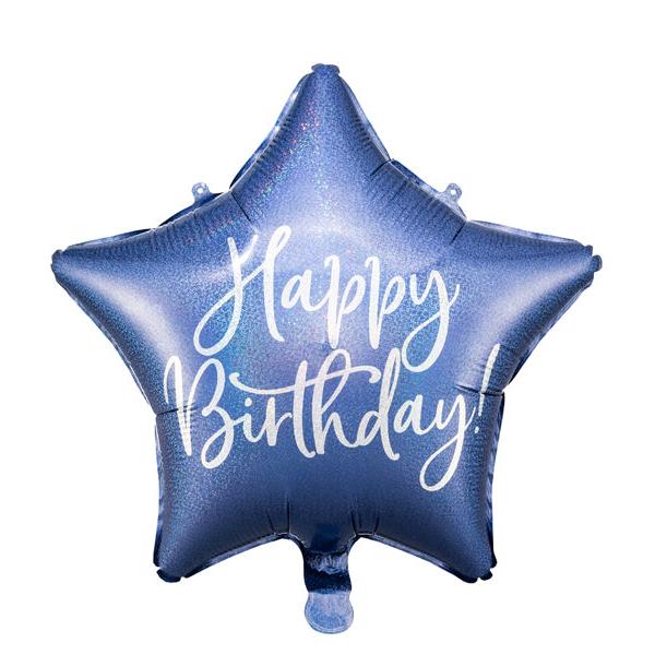 Folija balons Happy Birthday - pildāms ar hēliju, 40cm, FB93-074