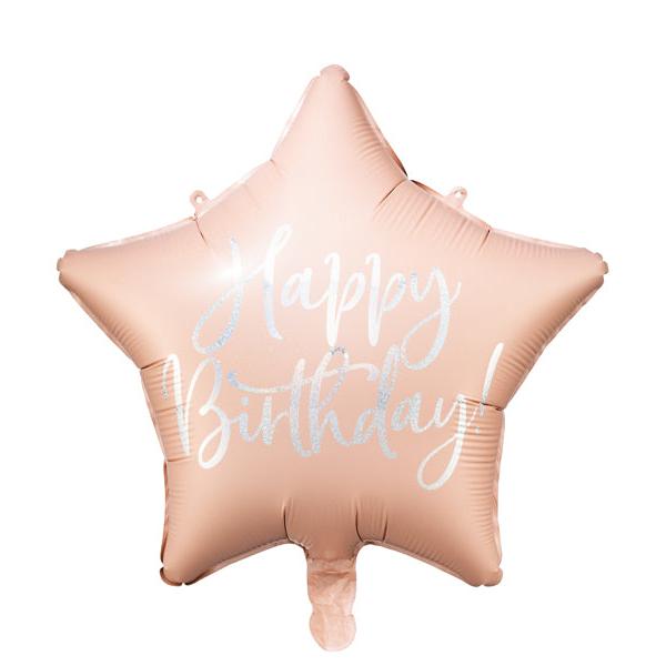 Folija balons Happy Birthday - pildāms ar hēliju, 40cm, FB93-081PJ