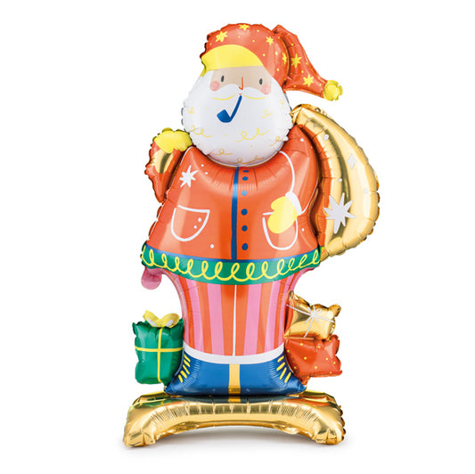 Liels balons Ziemassvētku vecītis Santa, stāvošs - pildāms ar gaisu