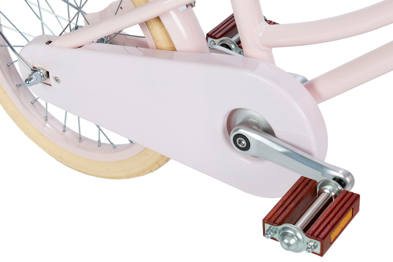 Bērnu divritenis ar pītu grozu, rozā, Classic Bike Vintage Pink, Banwood