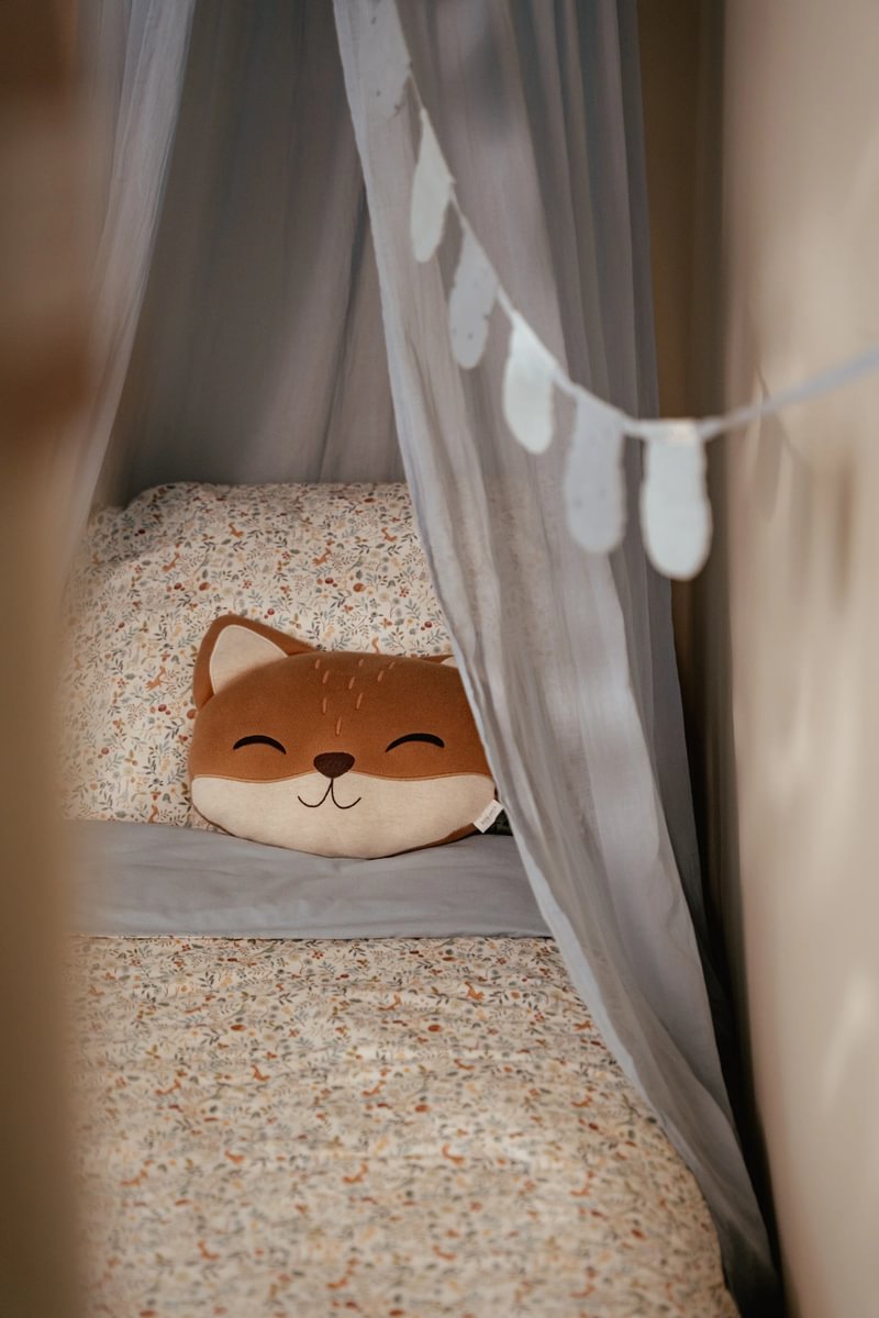 Dekoratīvs spilvens bērniem Lapsiņa, Knitted Cushion, Little Dutch, de10145030