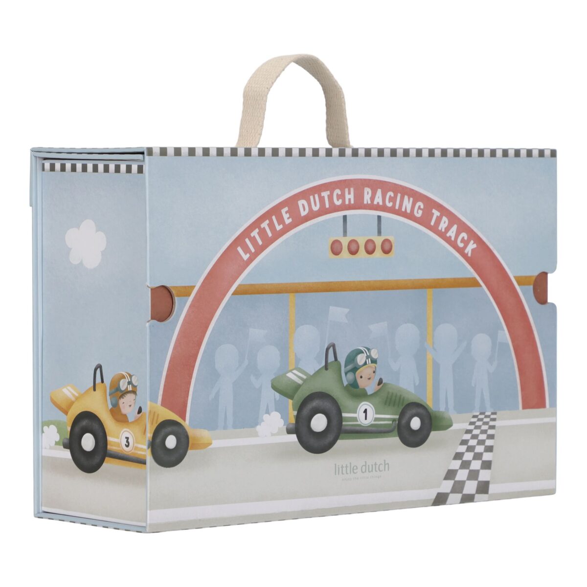 Rotaļu čemodāns ar auto sacīkšu trasi, Play Case with Racetrack, Little Dutch, ld2524