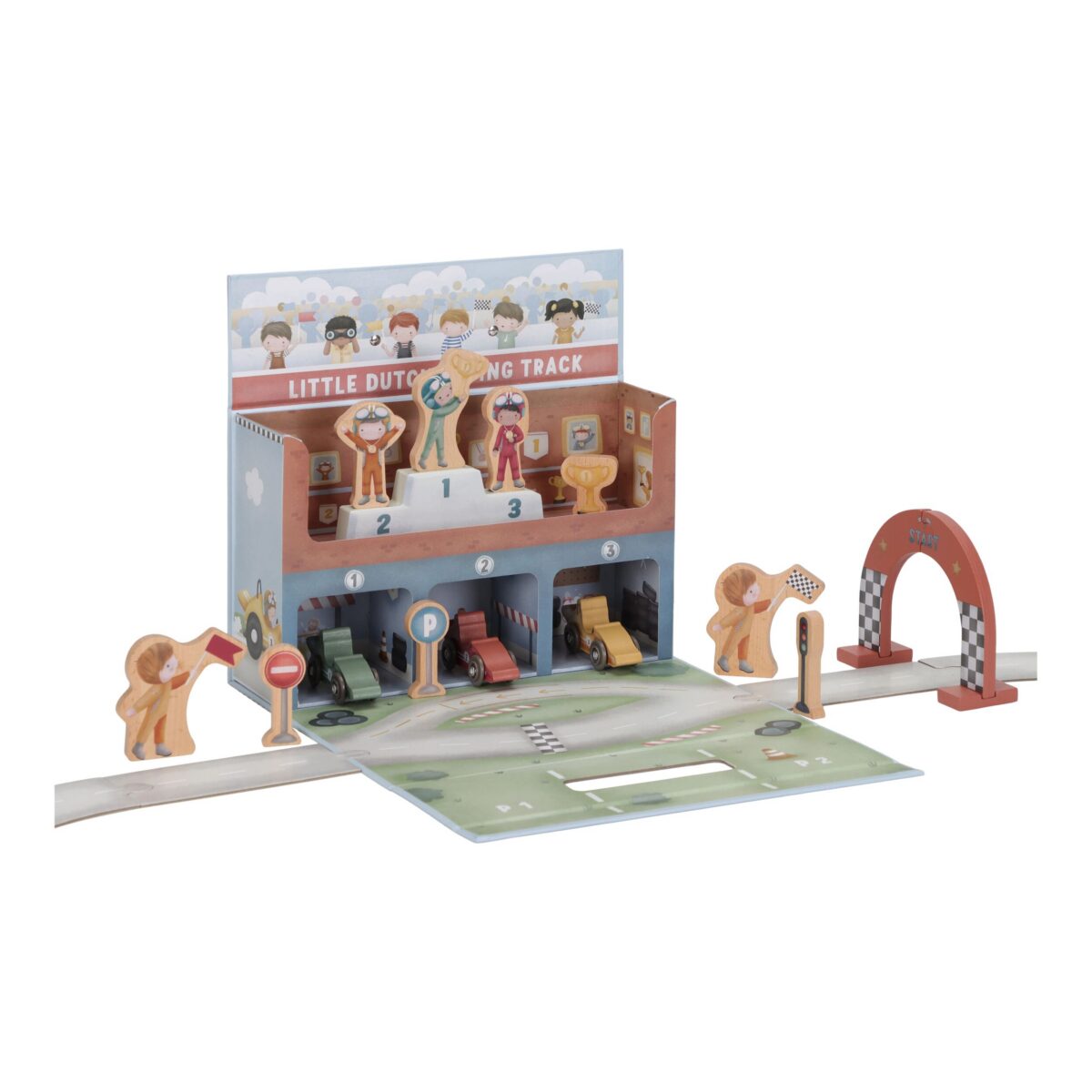 Rotaļu čemodāns ar auto sacīkšu trasi, Play Case with Racetrack, Little Dutch, ld2524