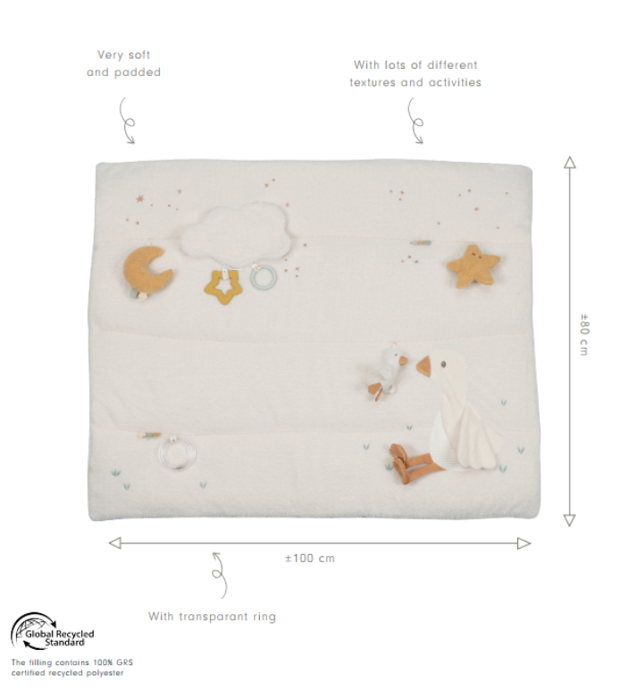 Aktivitāšu paklājiņš, Playpen Mat Newborn Naturals, Little Dutch, LD8408