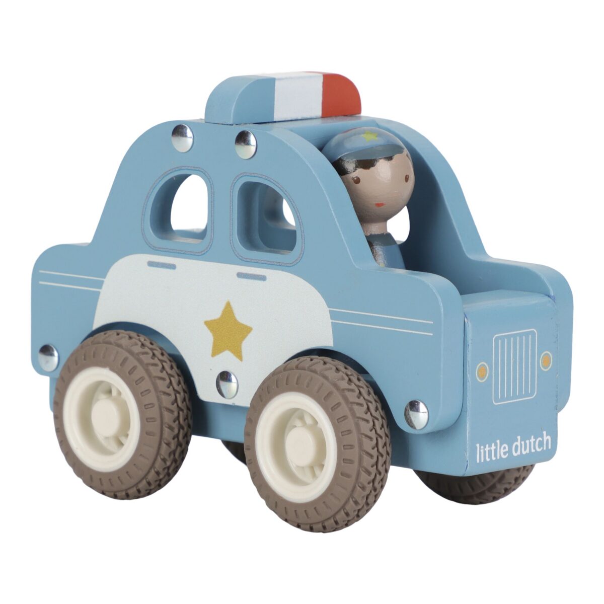 Koka policijas auto, Wooden Police Car, Little Dutch