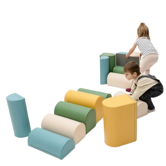 Mīkstie kluči Activity Blocks Soft Play, IGLU - Pastel turquoise
