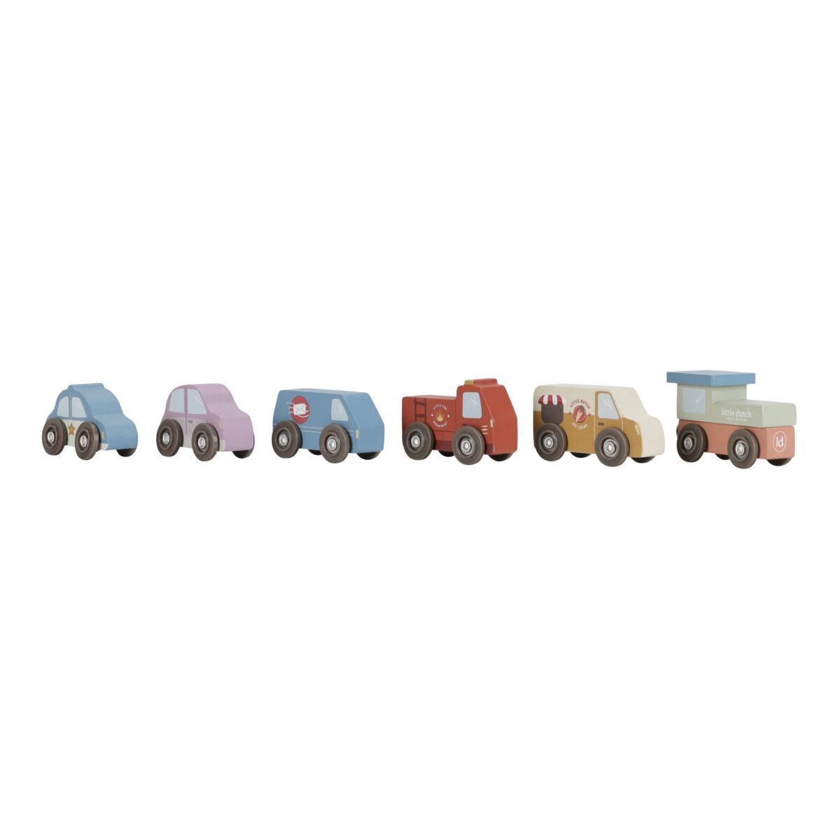 Kartona kluči ar mašīnām, Stacking Blocks with Cars, Little Dutch