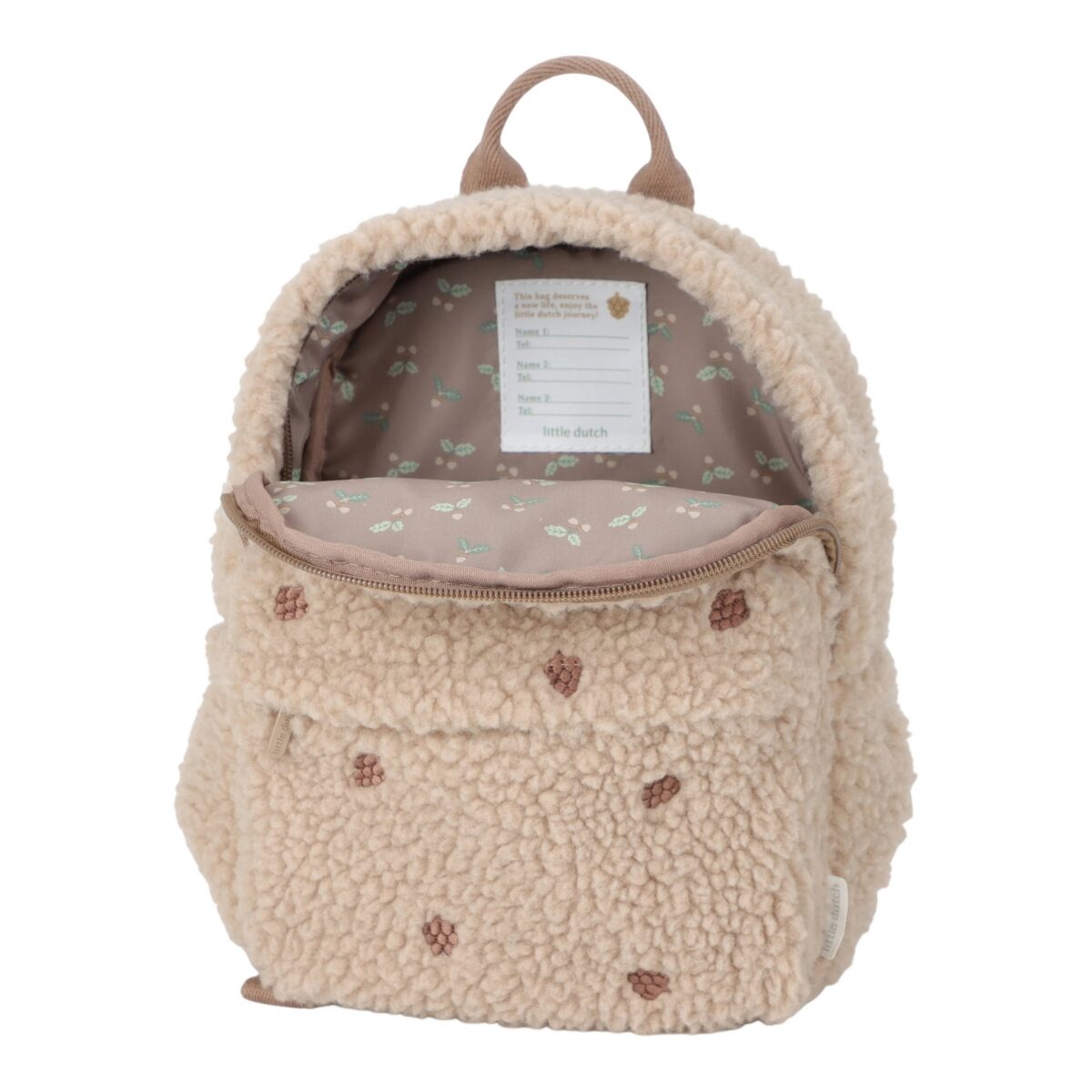 Bērnu mugursoma, Backpack Teddy Forest Friends, Little Dutch
