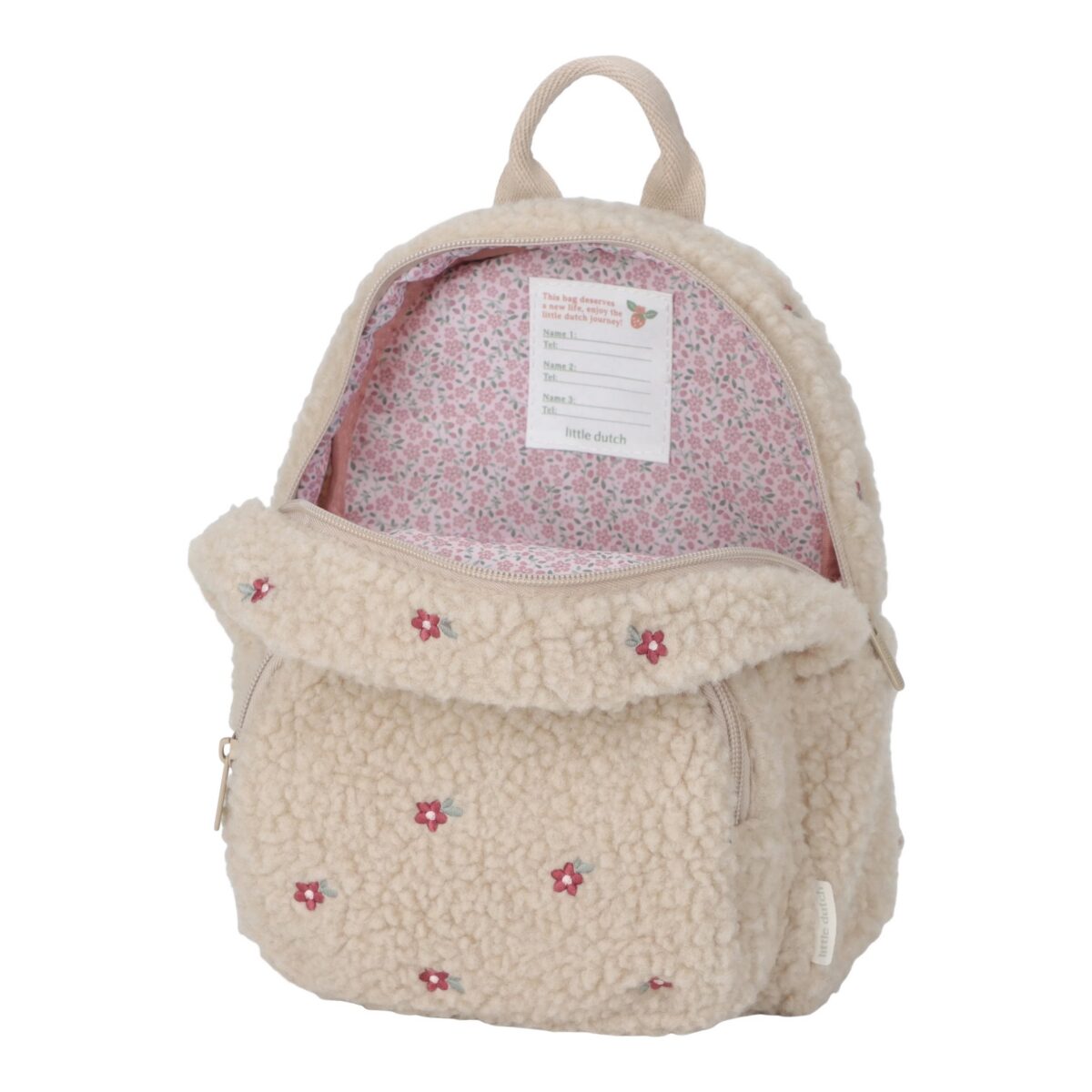 Bērnu mugursoma, Backpack Teddy Fairy Garden, Little Dutch