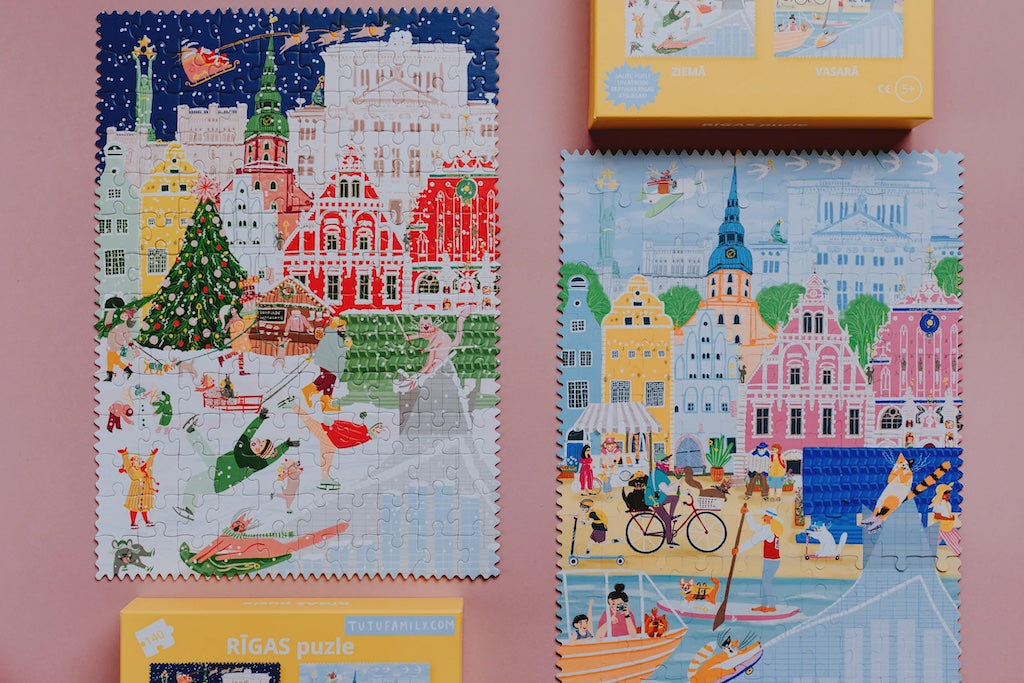 2 dāvanu komplekts magnētiskais alfabēts + Rīgas puzle, Gift Set, Tu Tu Family
