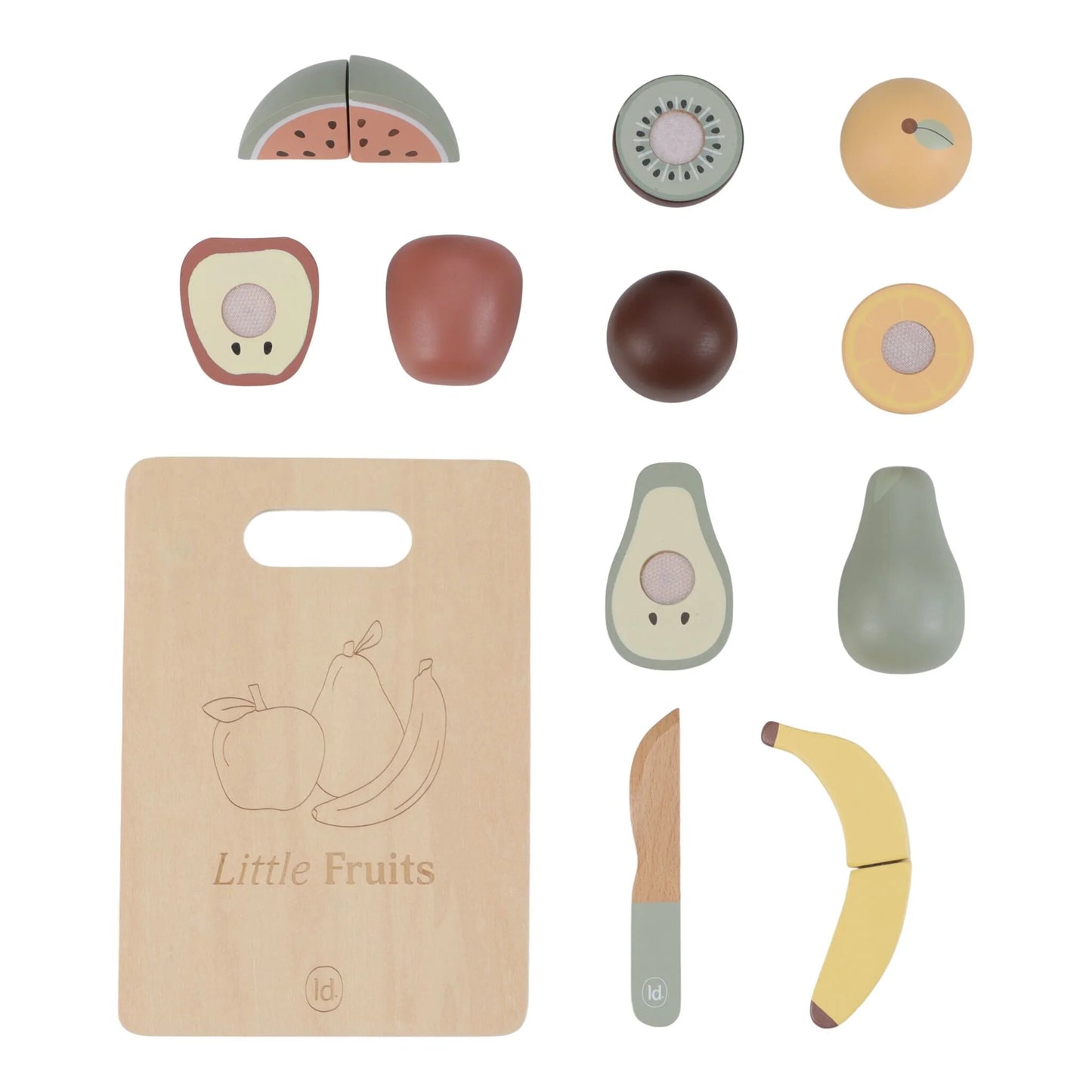 Koka augļu komplekts, Wooden Fruits, Little Dutch, LD2504