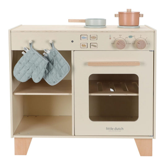 Bērnu rotaļu koka virtuve Wooden Play Kitchen, Little Dutch, ld2498