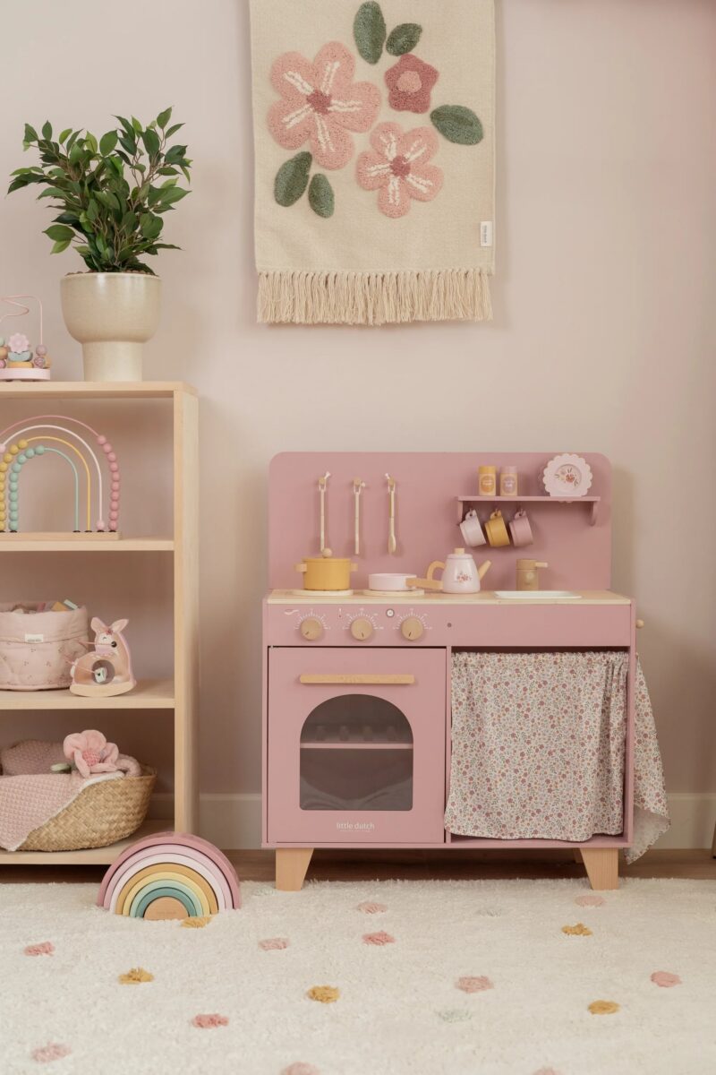NEW Bērnu rotaļu koka virtuve ar skaņu, Wooden Play Kitchen Sound, Little Dutch, ld2501