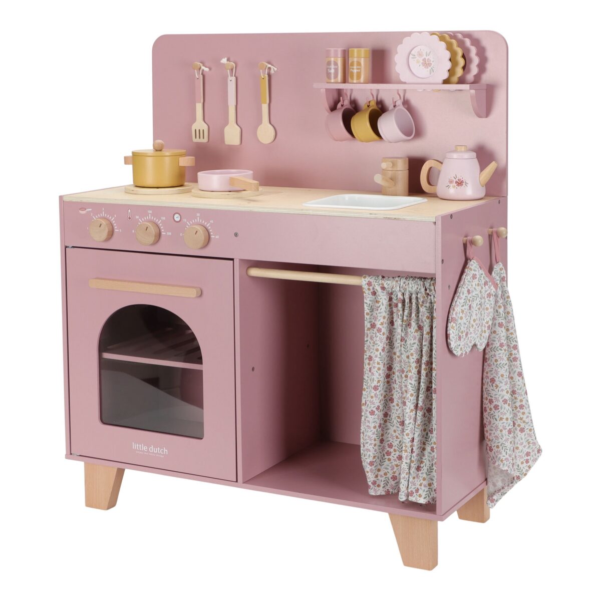 Bērnu rotaļu koka virtuve ar skaņu, Wooden Play Kitchen Sound, Little Dutch, ld2501
