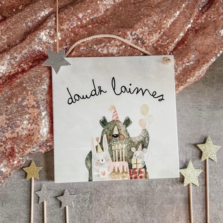 Koka dekors "Daudz laimes"
