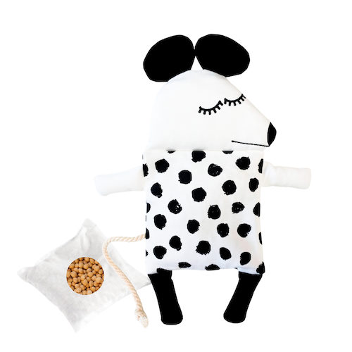 Ulece ķiršu kauliņu sildoša, mīkstā rotaļlieta Pelīte, Anti koliku, heating pad, Mouse