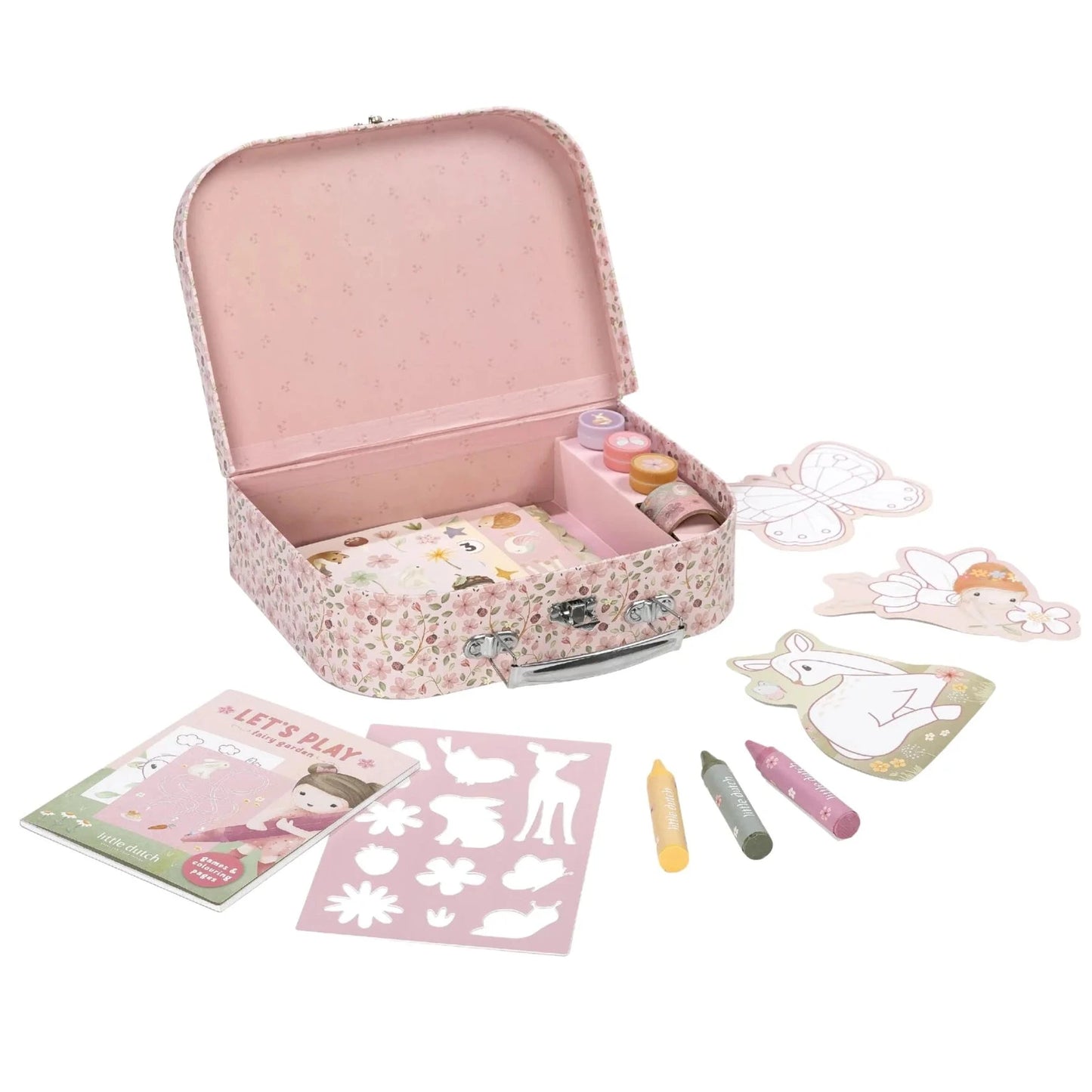Creative Set in a Suitcase Rosa & Fairy, Creativity Set Suitcase, Little Dutch
