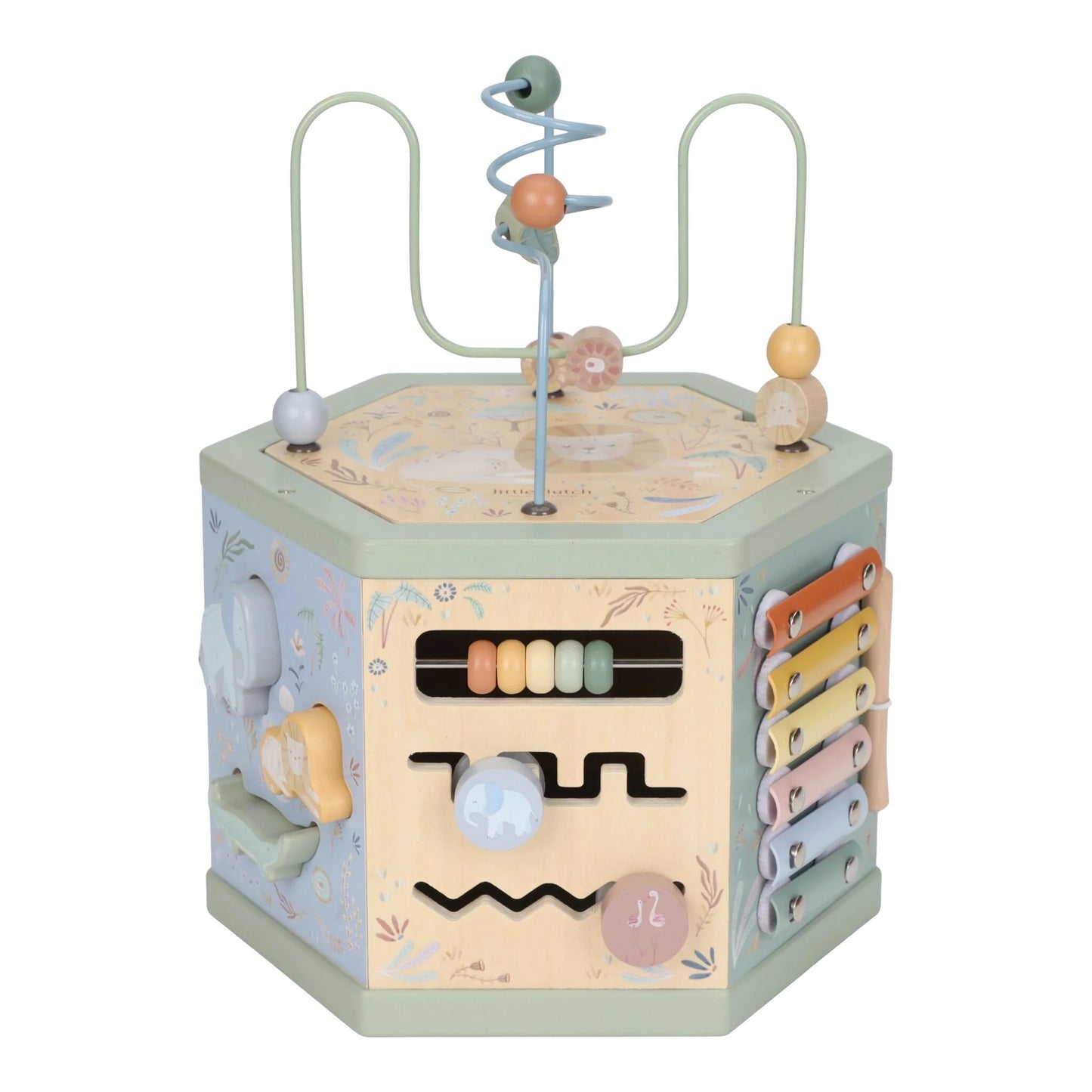 Aktivitāšu kubs, sešstūra, Safari Friends, Activity Cube Hexagon, Little Dutch