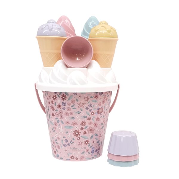 Pludmales rotaļlietas Saldējums, Ice Cream Beach Toys Dreamy Mermaid Pink, Little Dutch, LD2016377