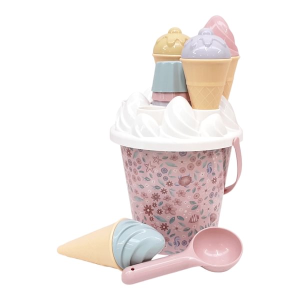 Pludmales rotaļlietas Saldējums, Ice Cream Beach Toys Dreamy Mermaid Pink, Little Dutch, LD2016377
