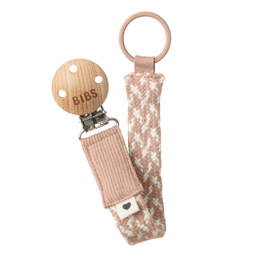 Knupīša klipsis Pacifier Clip - Blush / Ivory, BIBS, 5713795220823