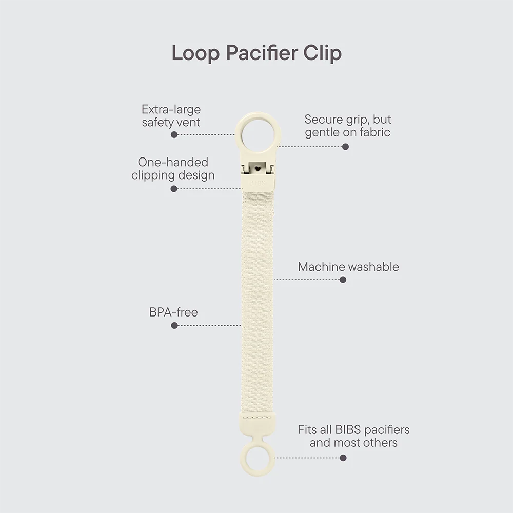 Knupīša turētājs Pacifier Clip Loop - Blush, BIBS, 5713795262281