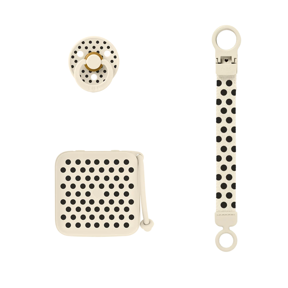 Dāvanu komplekts - Soothe & Go Gift Set, Ivory/Black, BIBS