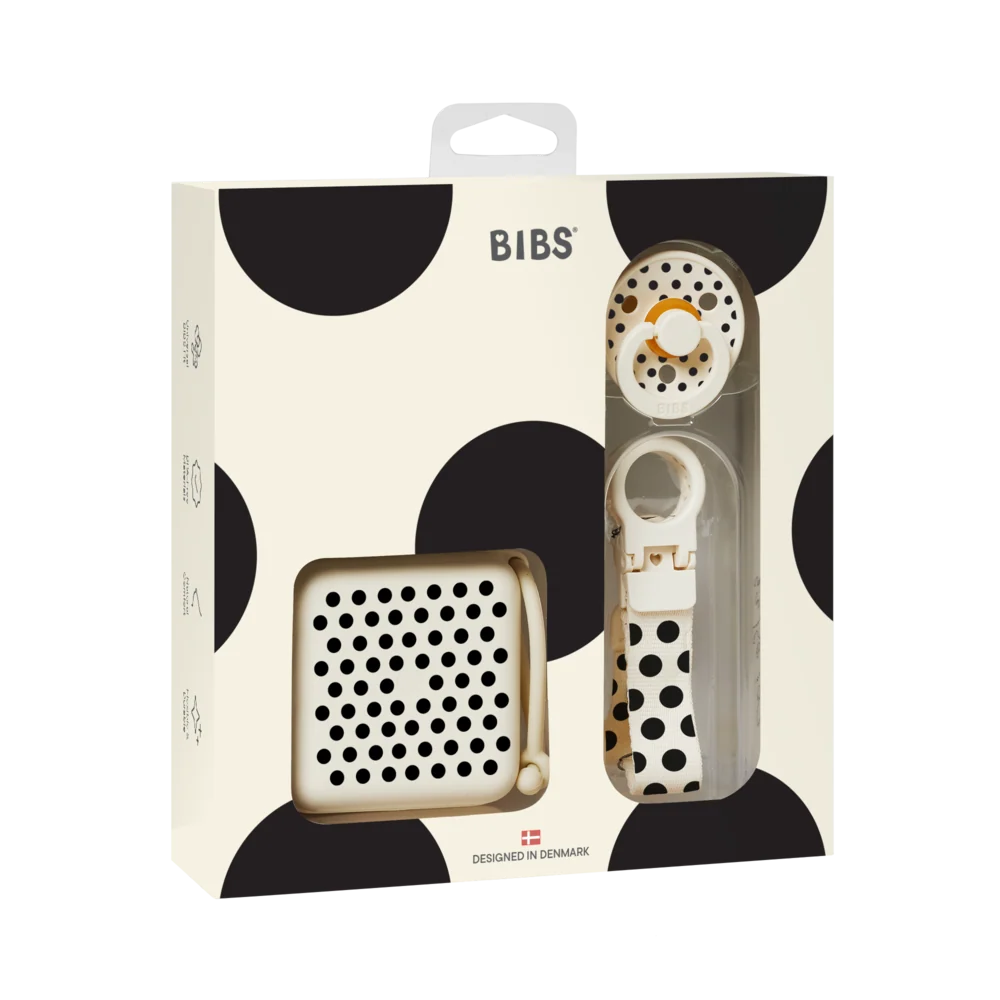 Dāvanu komplekts - Soothe & Go Gift Set, Ivory/Black, BIBS