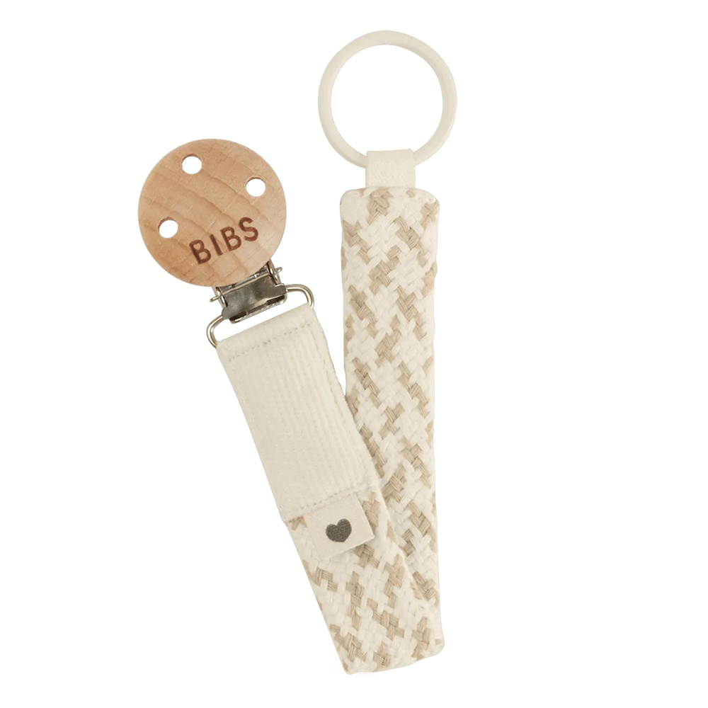 Knupīša klipsis Pacifier Clip - Ivory / Vanilla, BIBS