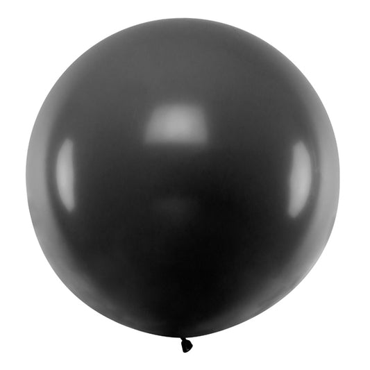 Apaļais balons Round Balloon, Pastel Black, 60cm, Hēlija baloni Liepājā