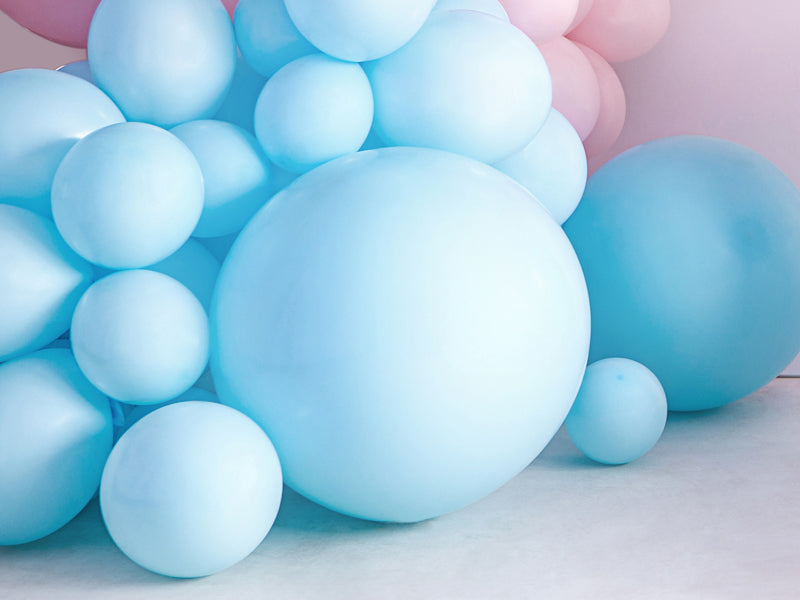 Apaļais balons Round Balloon, Pastel Light Blue, 60cm, OLBOM-001J, Hēlija baloni Liepājā
