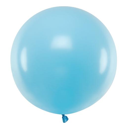 Apaļais balons Round Balloon, Pastel Light Blue, 60cm, OLBOM-001J, Hēlija baloni Liepājā
